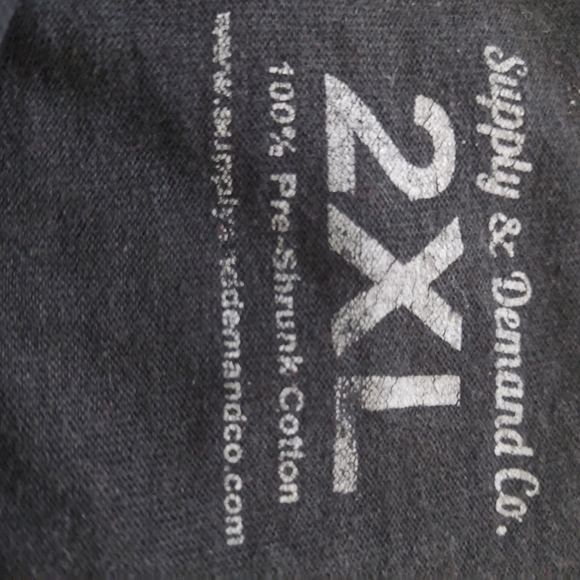 Men 2XL Supply & Demand Black Tee - Picture 3 of 3